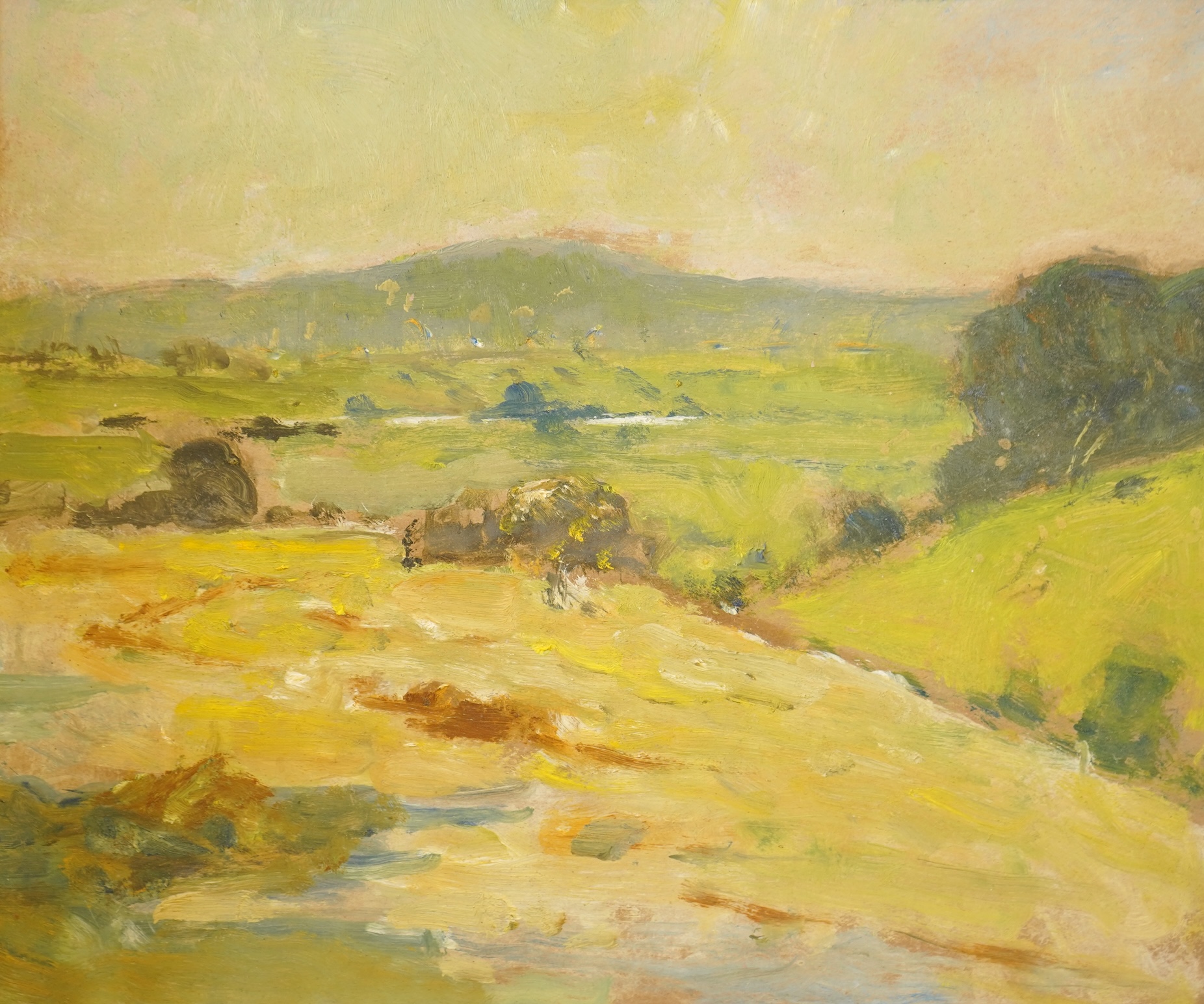 Arthur Spooner (1873-1962), Landscape, unsigned, oil on board, 29 x 35cm, Provenance - Artists summer studio, East coast.
